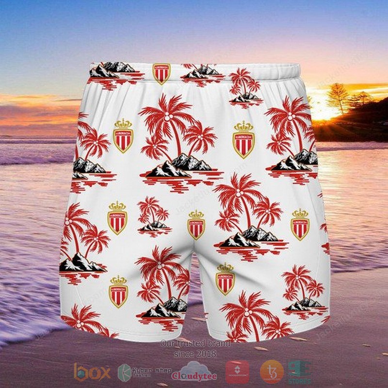 AS Monaco FC Hawaiian Shirt Shorts 1