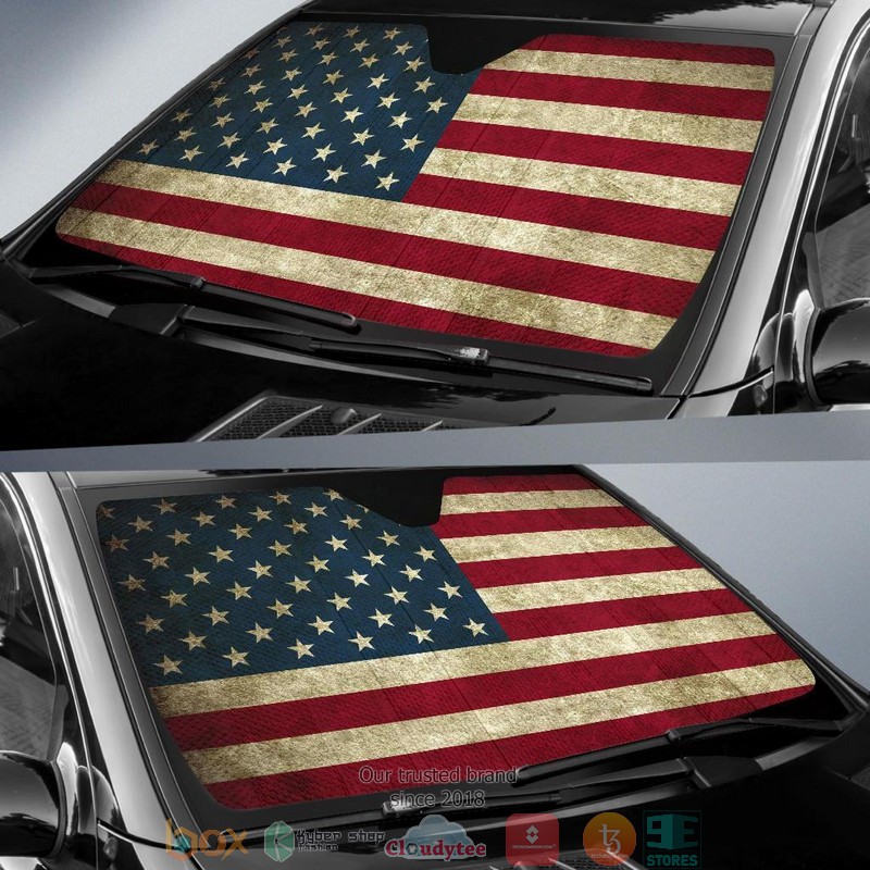 American Flag Car Sunshade 1
