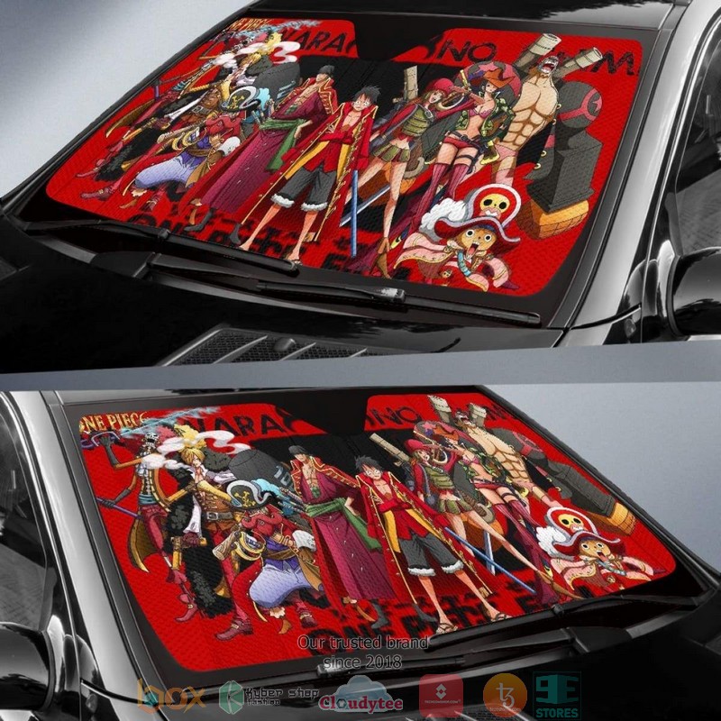 Art Team One Piece Cartoon Car Sunshade 1