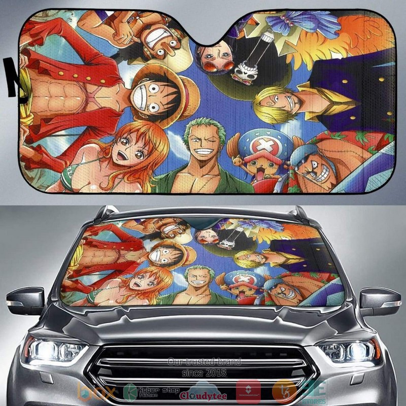 Art Team One Piece Characters Car Sunshade