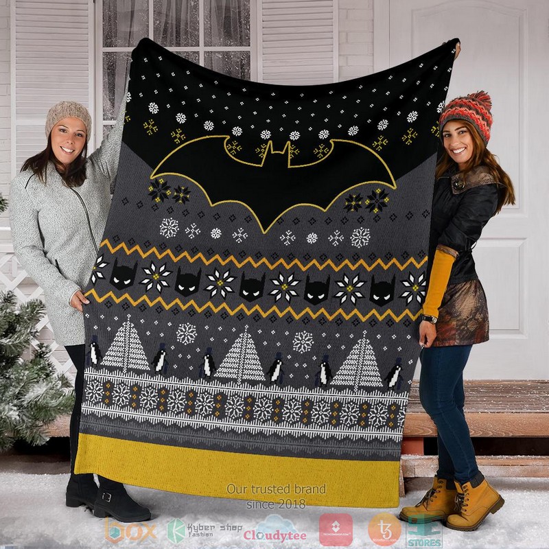 Batman Art Ugly Christmas Blanket