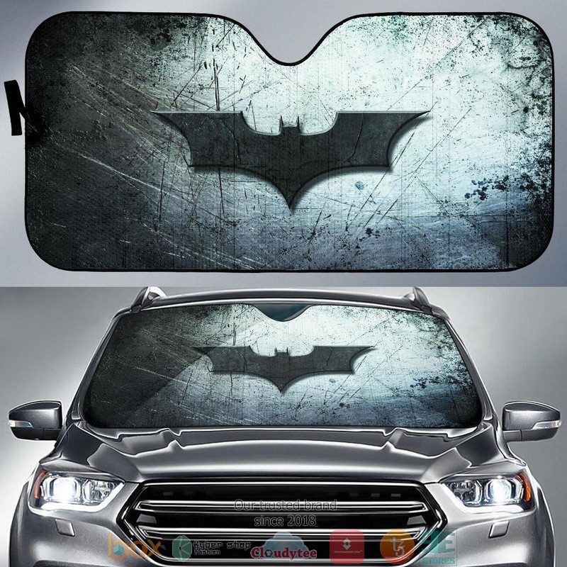 Batman Logo In Dark Theme Car Sunshade