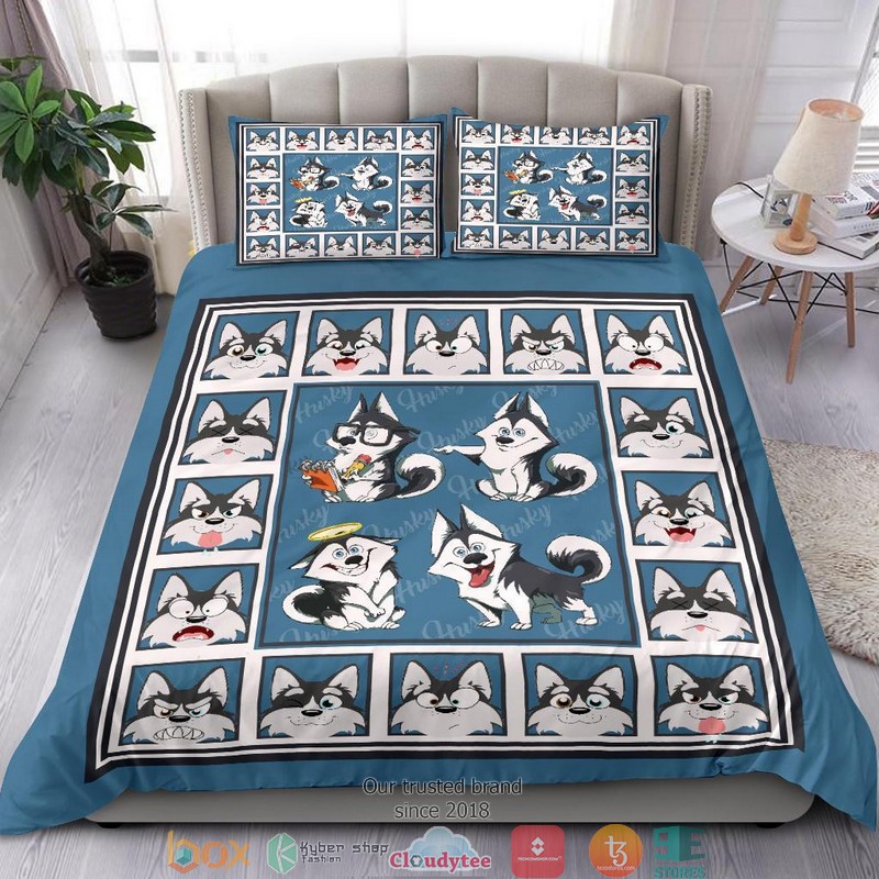 Cute Husky Bedding Set