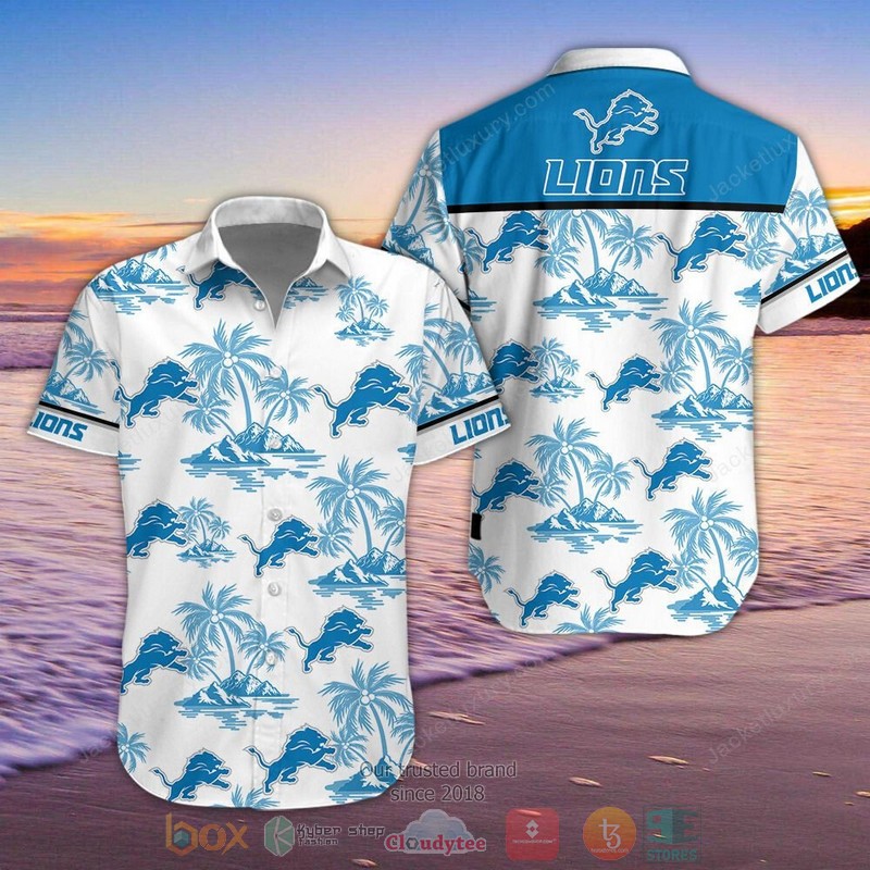 Detroit Lions Hawaiian Shirt Shorts