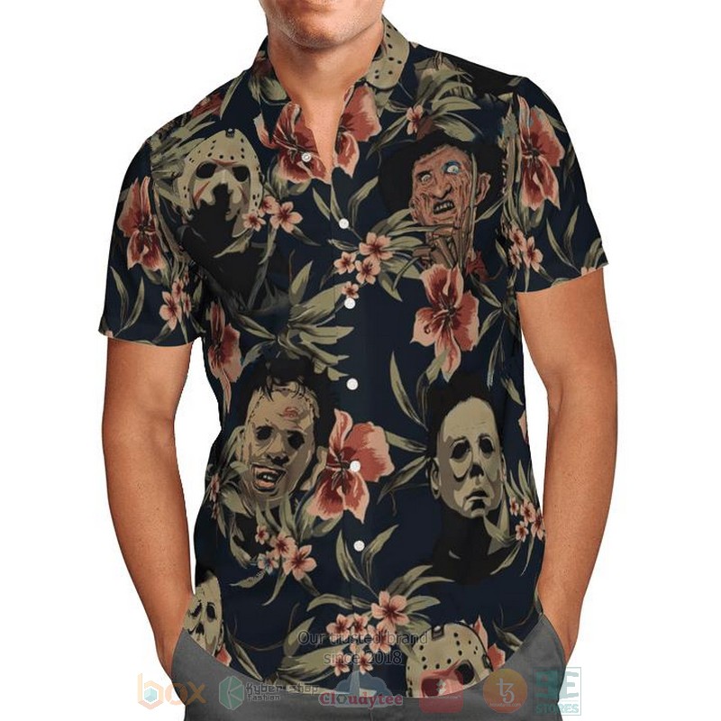 Halloween Horror Movies Hawaiian Shirt 1