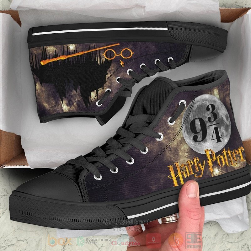 Harry Potter 9 34 Canvas high top shoes 1