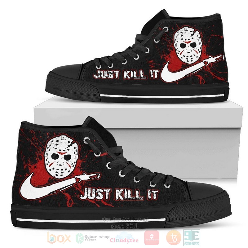 Jason Voorhees High Top Just Kill It Friday 13th Canvas high top shoes