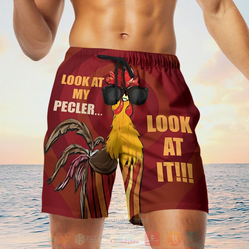 Look At My Pecker Beach Shorts 1