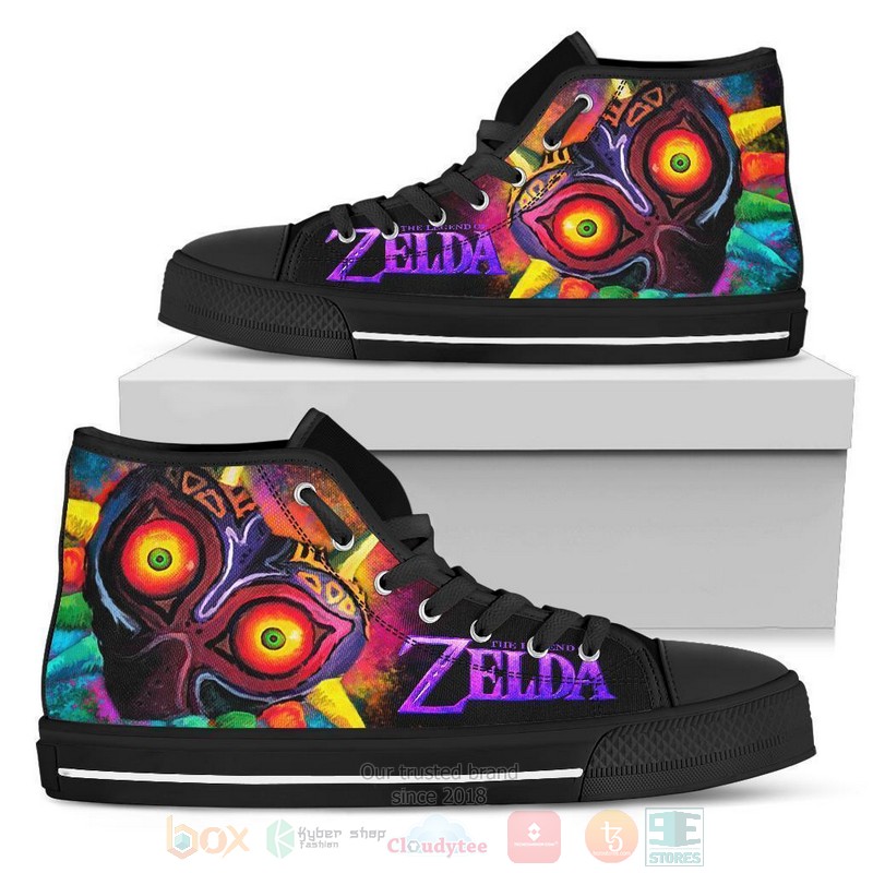 Majoras Legend Of Zelda Canvas high top shoes