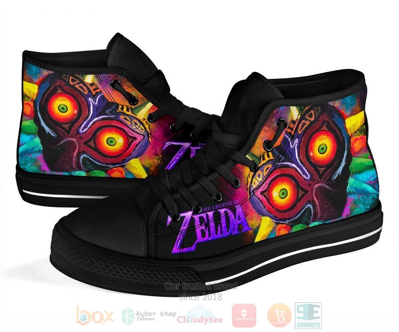Majoras Legend Of Zelda Canvas high top shoes 1