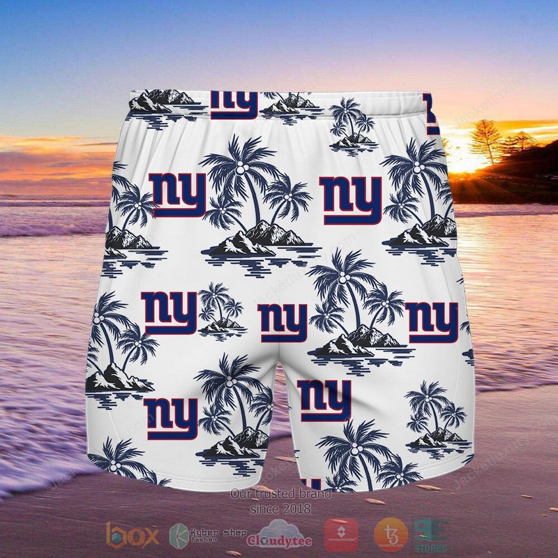 New York Giants Hawaiian Shirt Shorts 1