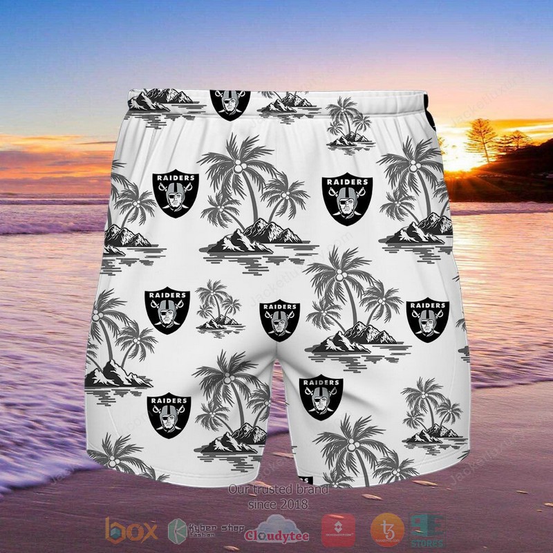 Oakland Raiders Hawaiian Shirt Shorts 1