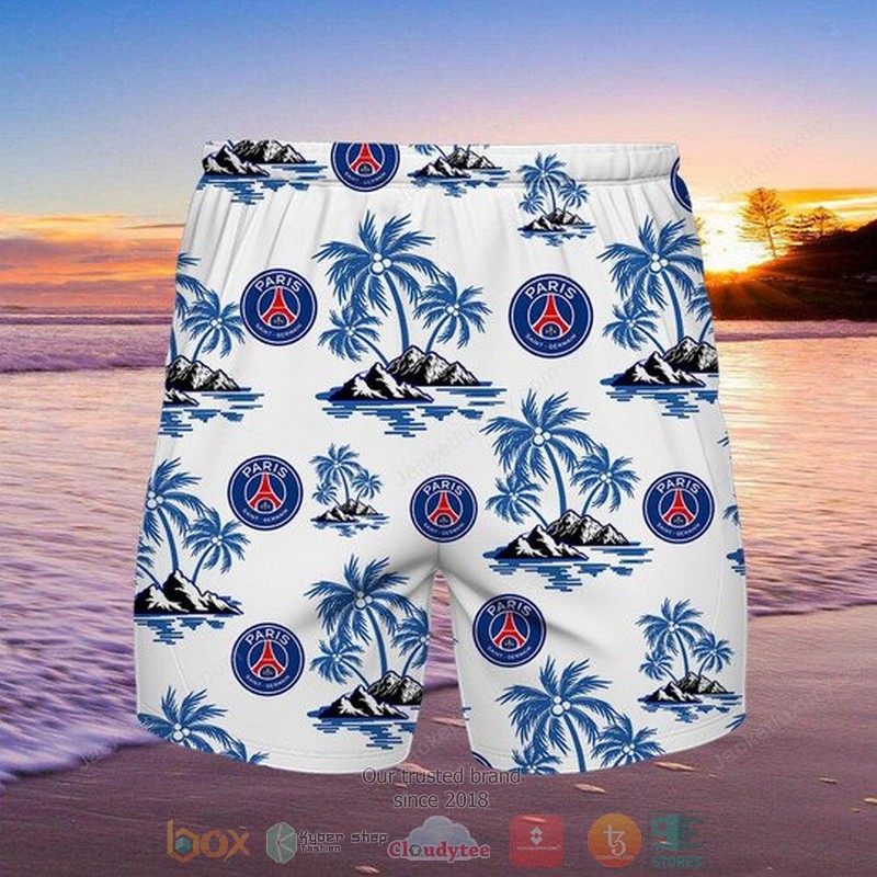 PSG Paris Saint Germain Hawaiian Shirt Shorts 1