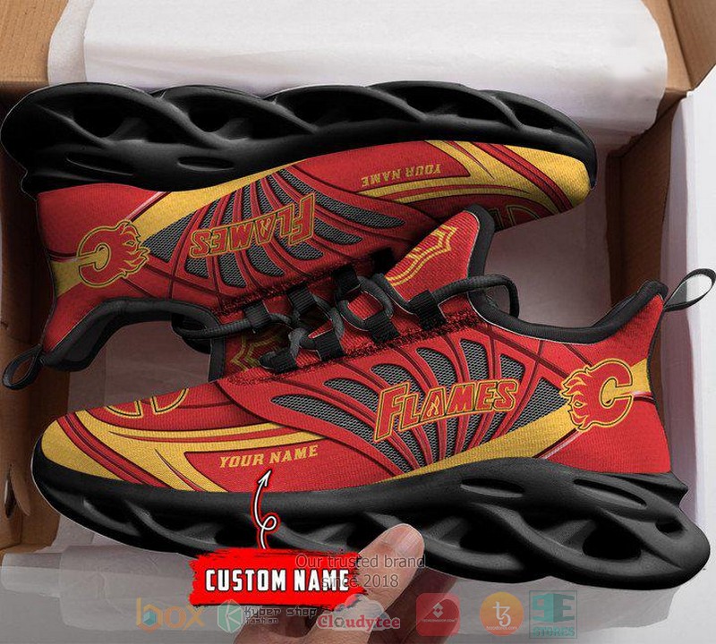 Personalized Calgary Flames custom max soul shoes 1
