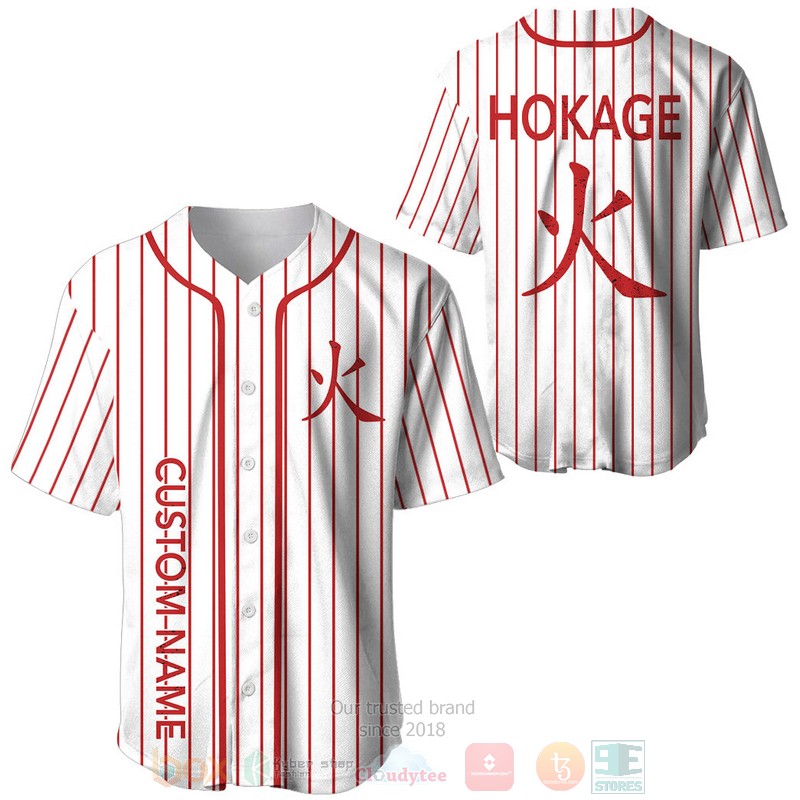 Personalized Naruto Hokage custom Baseball Jersey 1