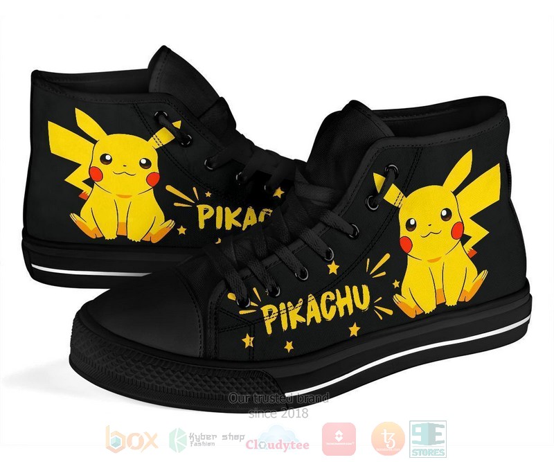 Pikachu Canvas high top shoes 1