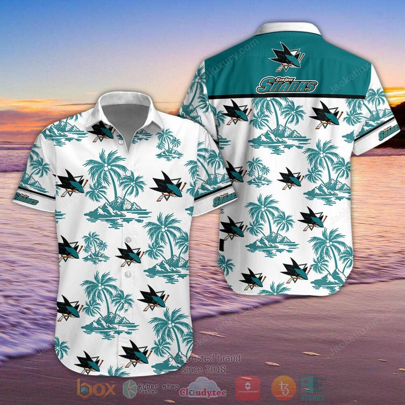 San Jose Sharks Hawaiian Shirt Shorts