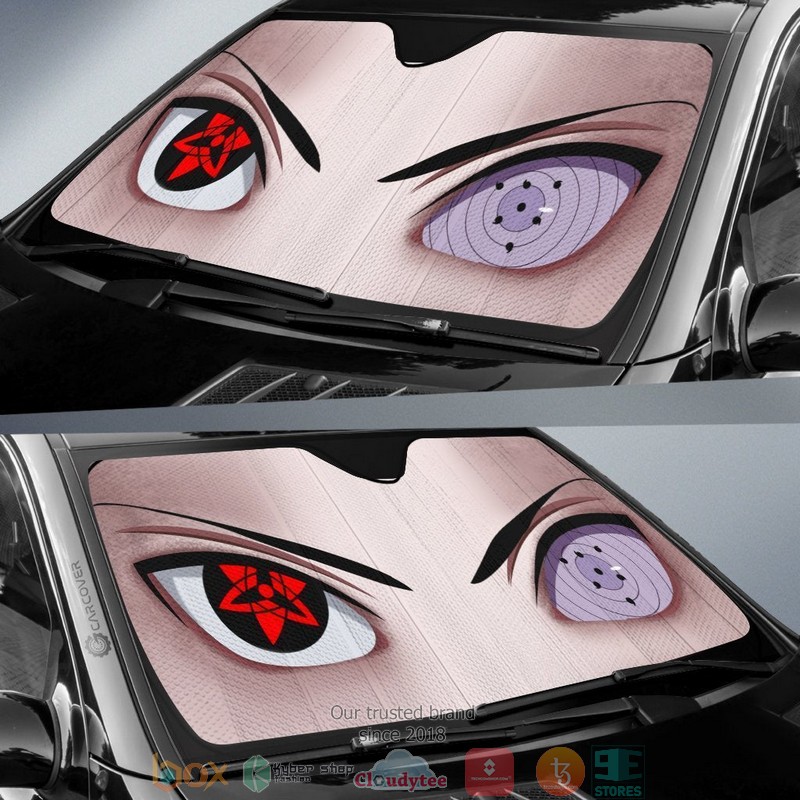 Sasuke Eyes Mangekyou Rinnegan Anime Eyes Car Sunshade 1