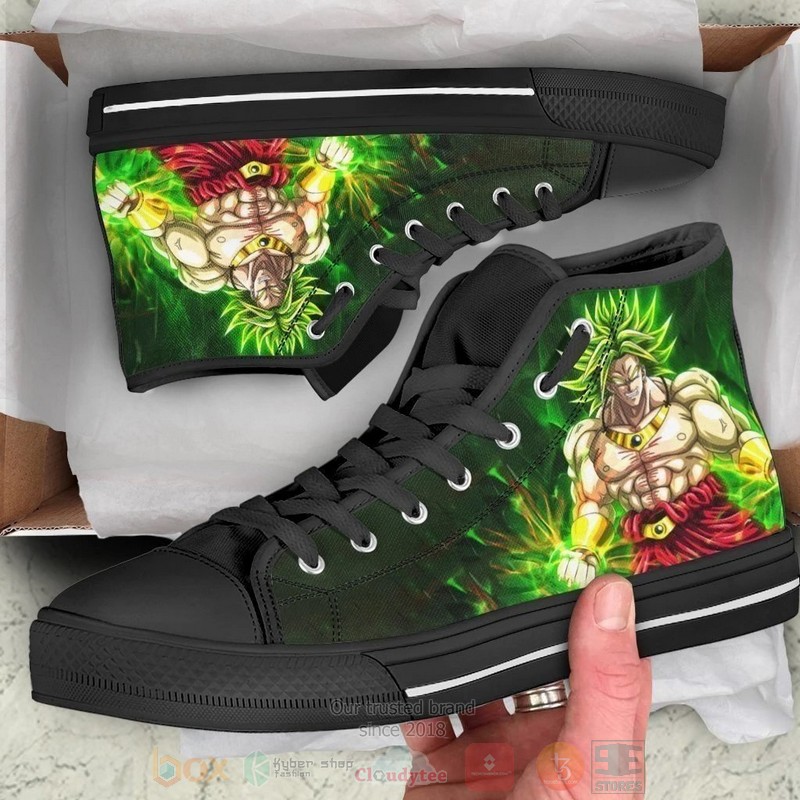 Super Broly Dragon Ball Canvas high top shoes 1