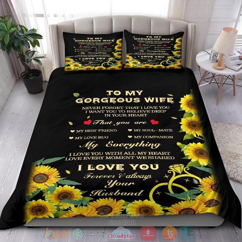 To My Wife My Everything Bedding Set