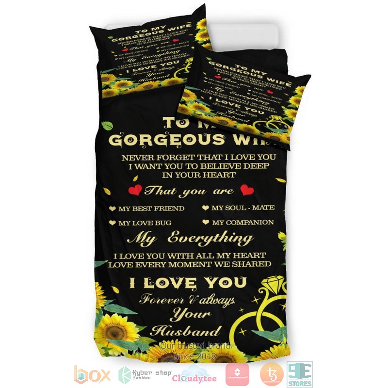 To My Wife My Everything Bedding Set 1