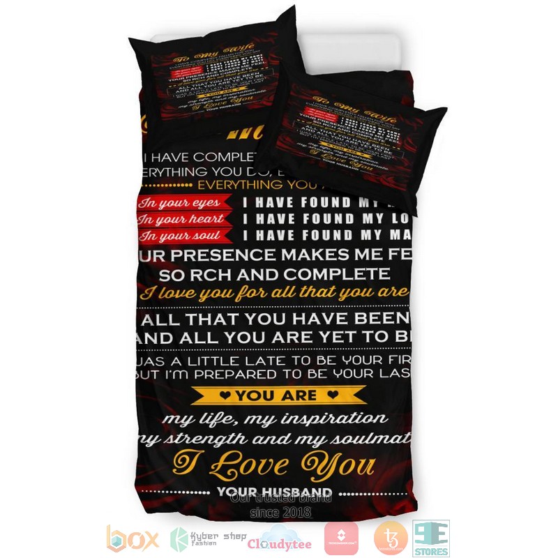 To My Wife Rose I love you Bedding Set 1