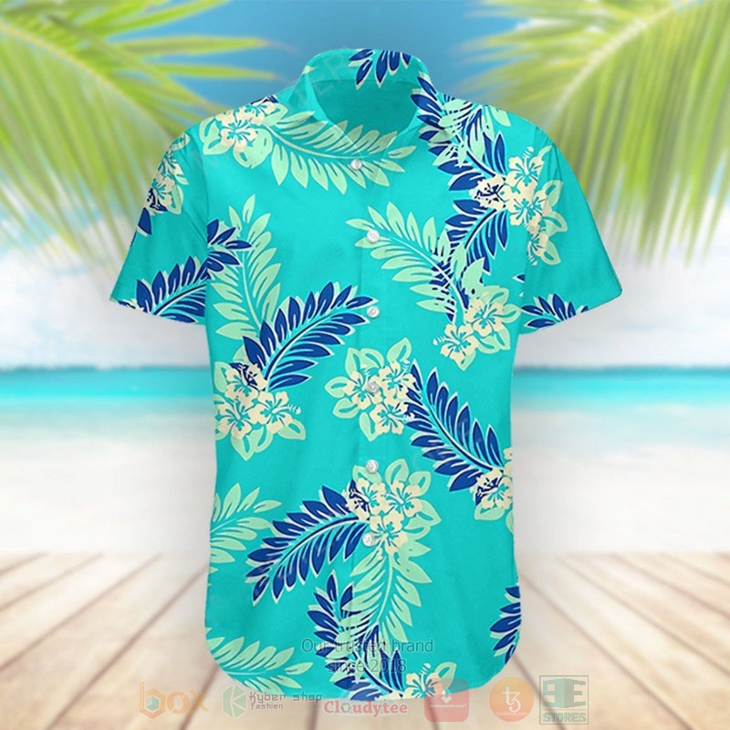 Tommy Vercetti cyan Hawaiian Shirt 1