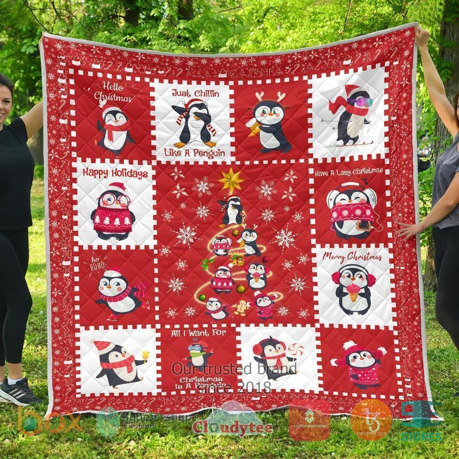 all i want christmas is penguin xmas quilt blanket 2 54365