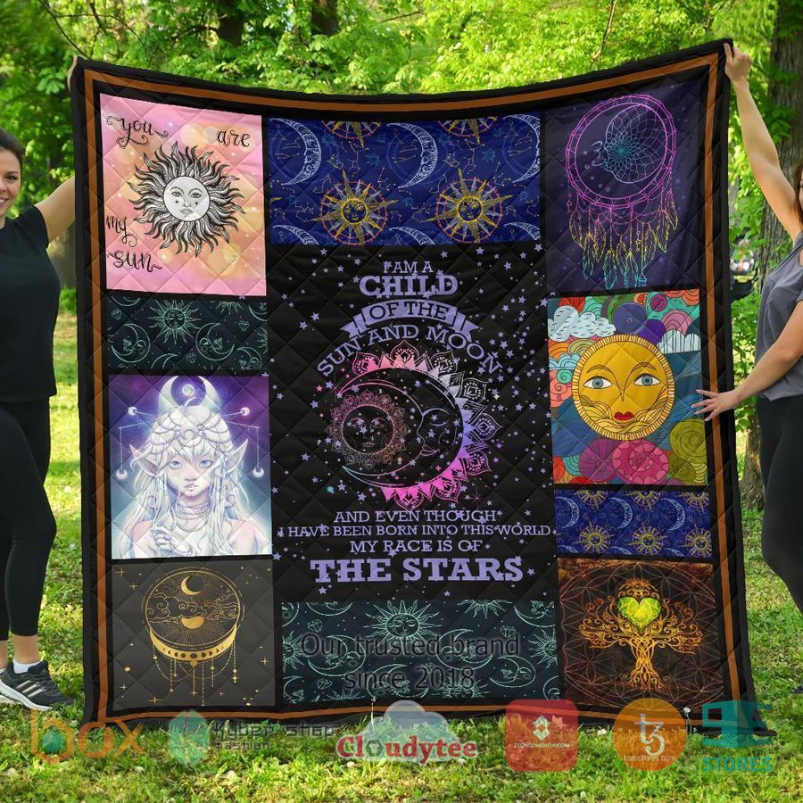i am a child of sun and moon quilt blanket 1 18954
