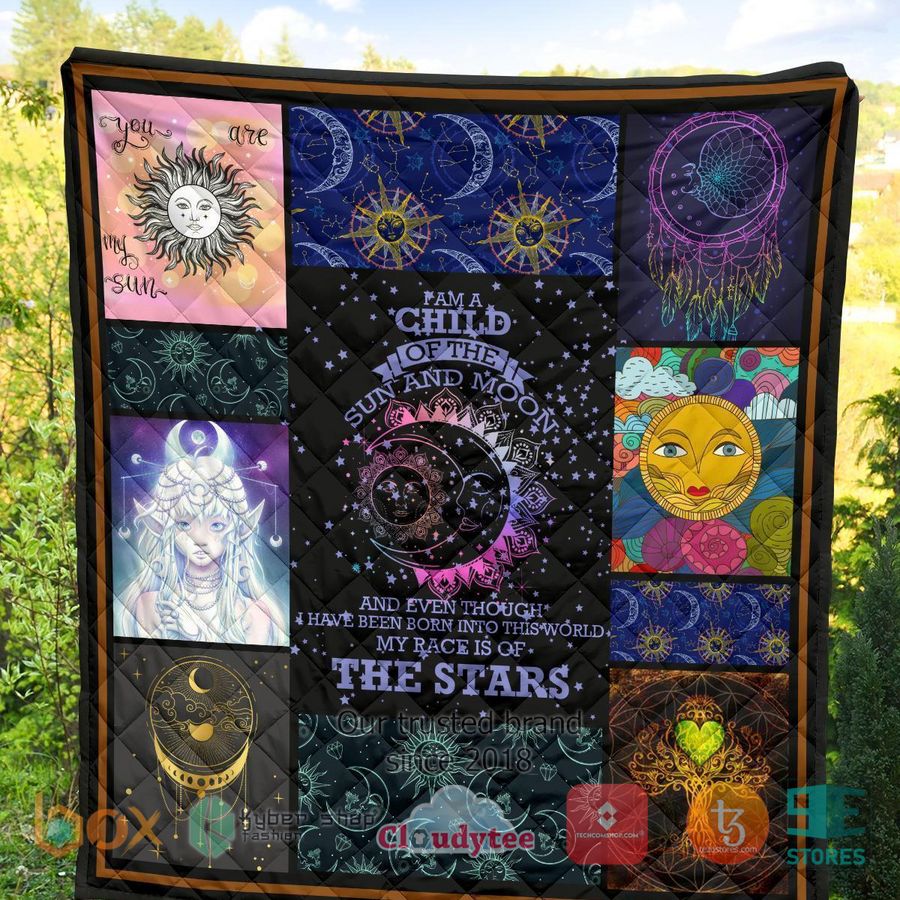 i am a child of sun and moon quilt blanket 2 78430