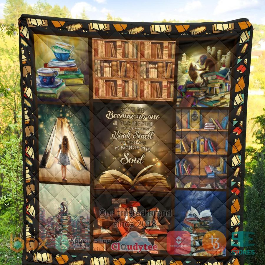 i love books reading book quilt blanket 2 36493