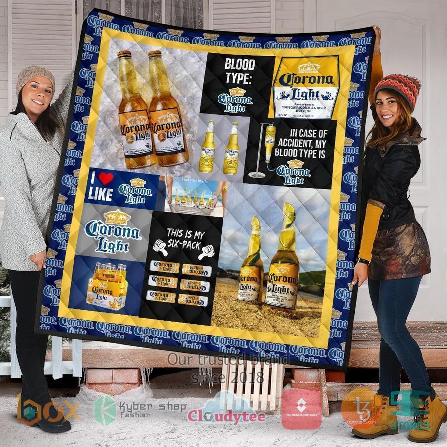 in case of accident my blood type is corona light quilt blanket 2 81775
