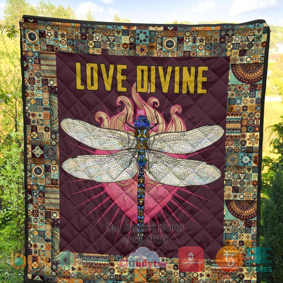 love divine dragonfly beautiful quilt blanket 2 24318