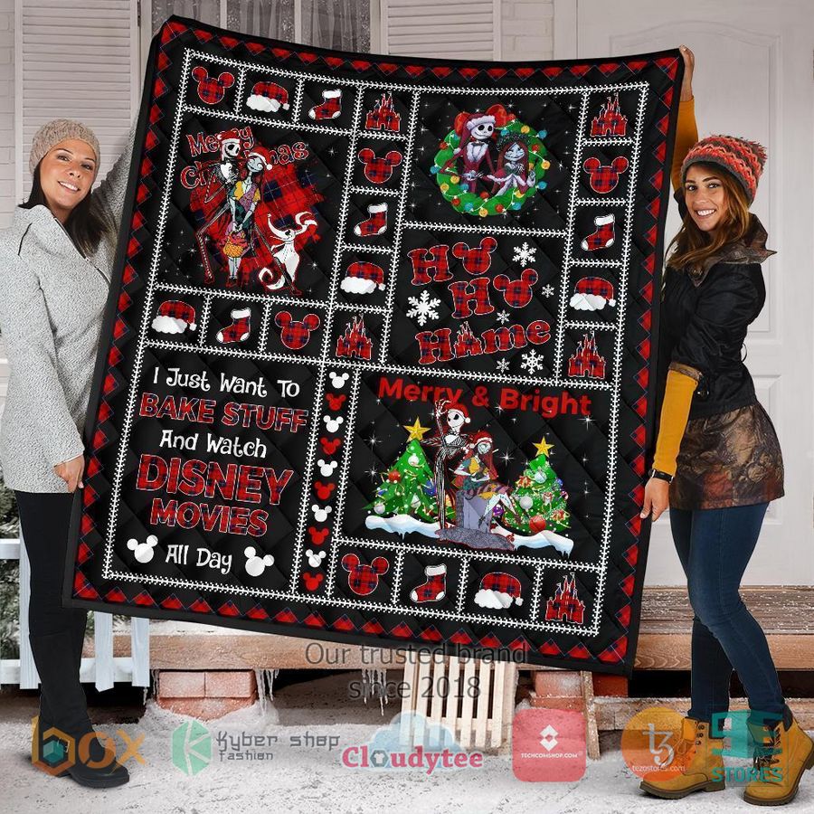 merry christmas jack sally merry bright quilt blanket 1 81912