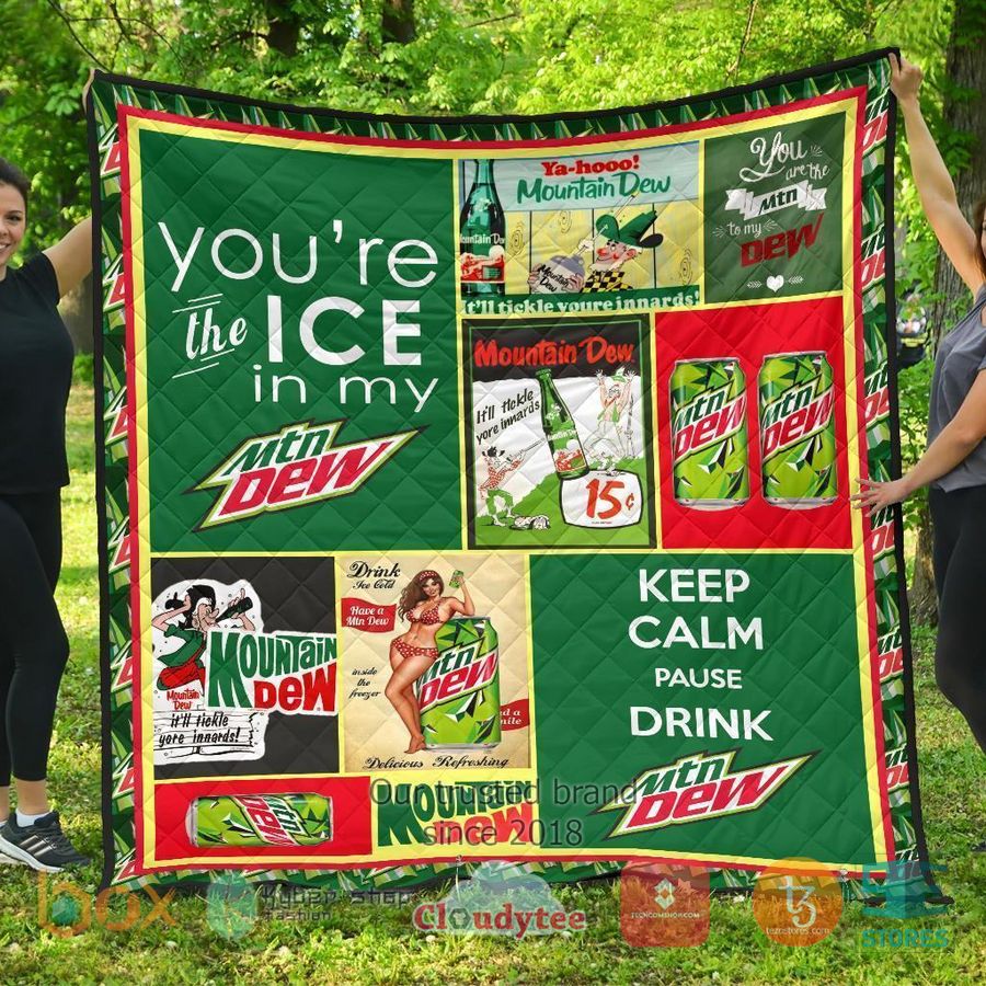 mountain dew soft drink quilt blanket 1 7085