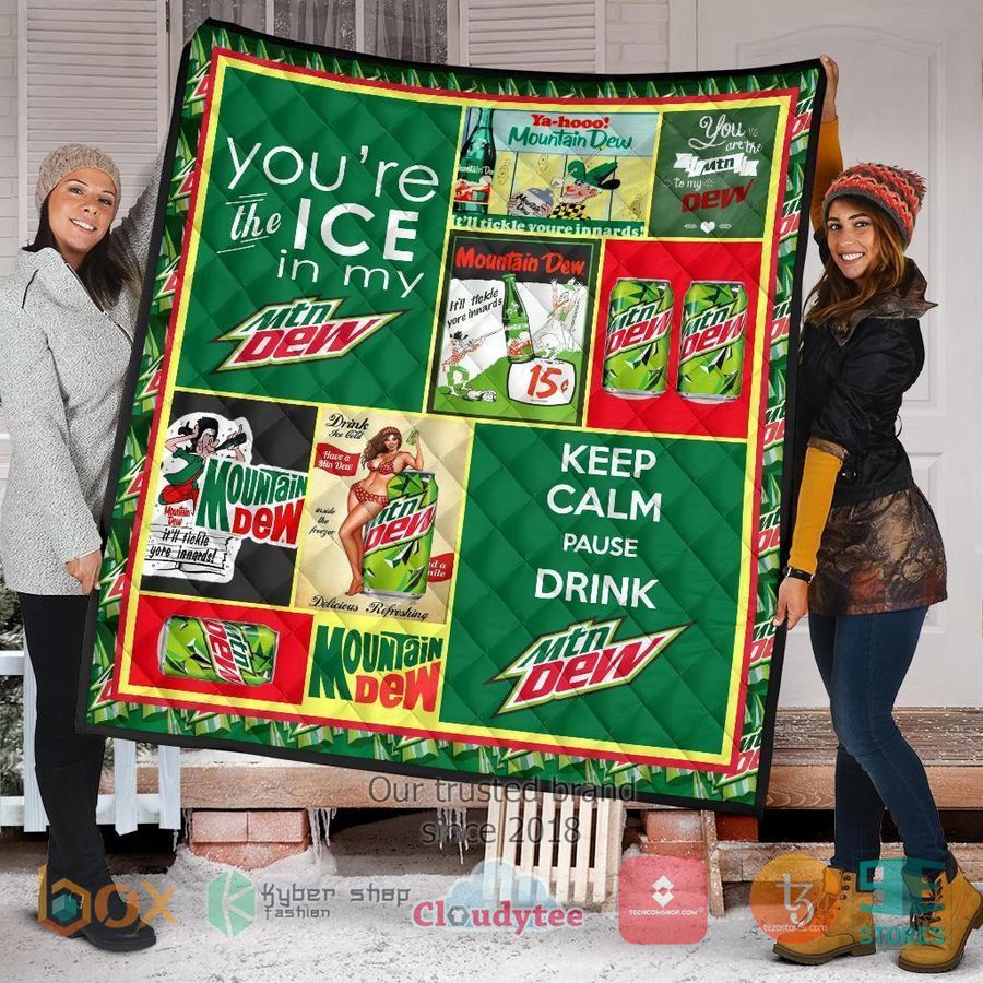 mountain dew soft drink quilt blanket 2 63824
