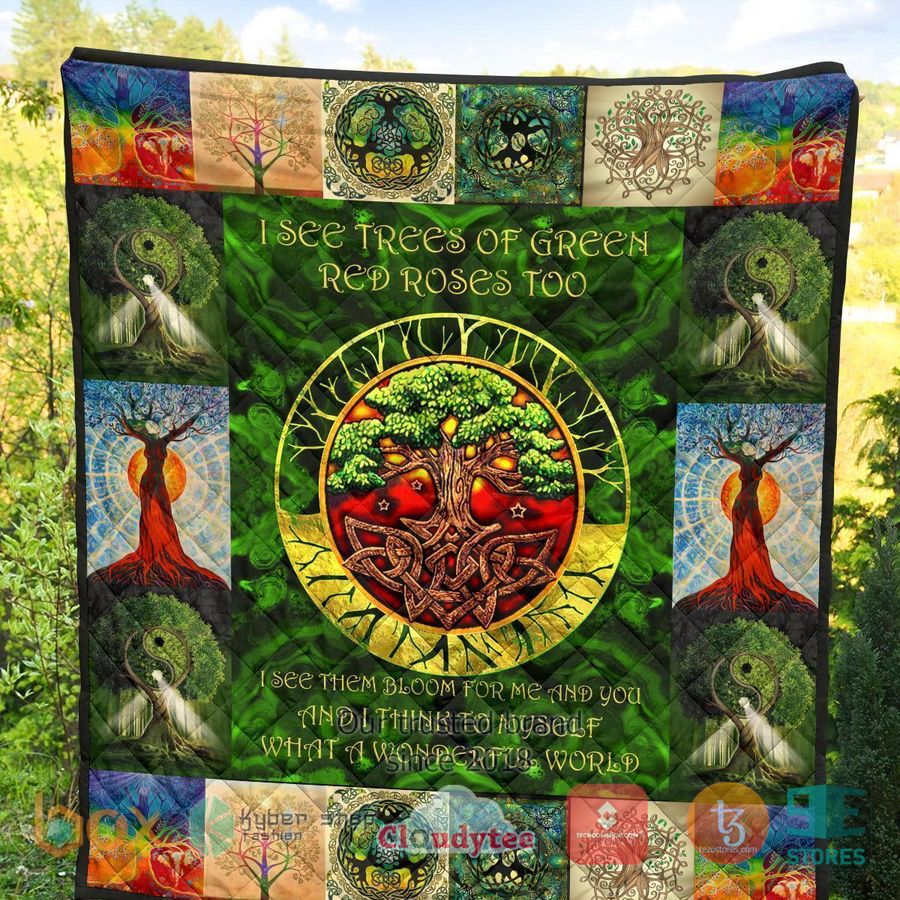 viking style tree of life quilt blanket 2 50908