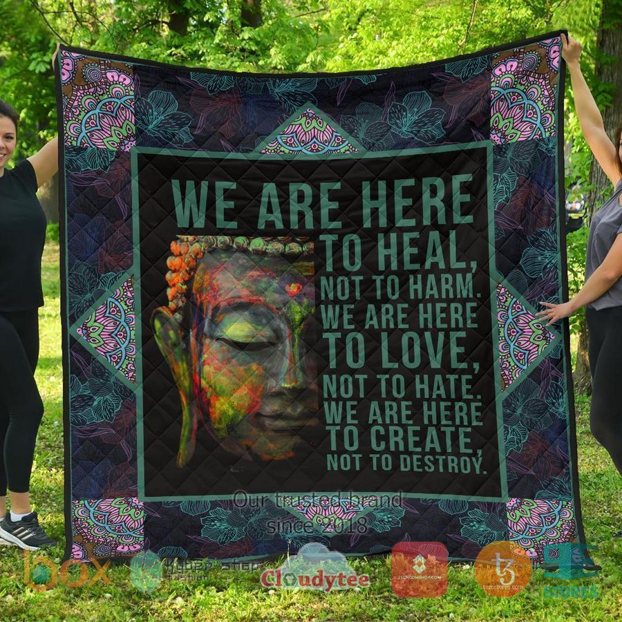 we are here to heal yoga quilt blanket 1 96664