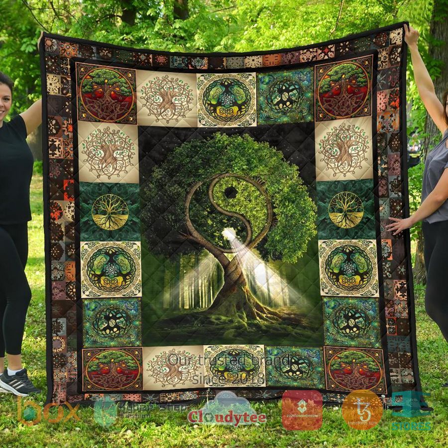 yin yang tree of life yoga quilt blanket 1 38730