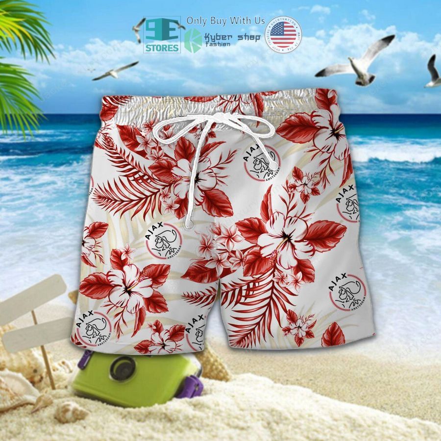 afc ajax red hawaii shirt shorts 2 74021