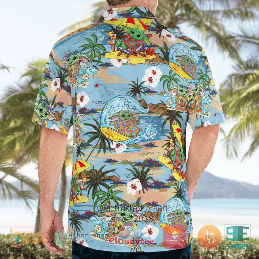 baby yoda star wars hawaiian shirt shorts 2 60200
