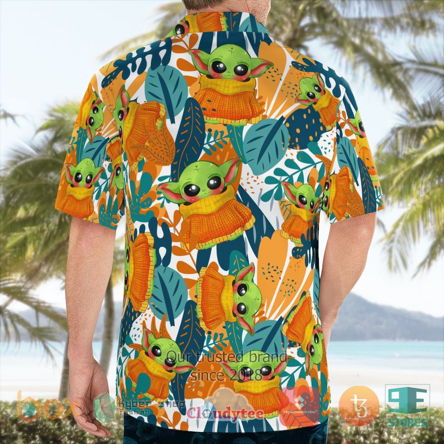 baby yoda star wars tropical hawaiian shirt shorts 2 95302