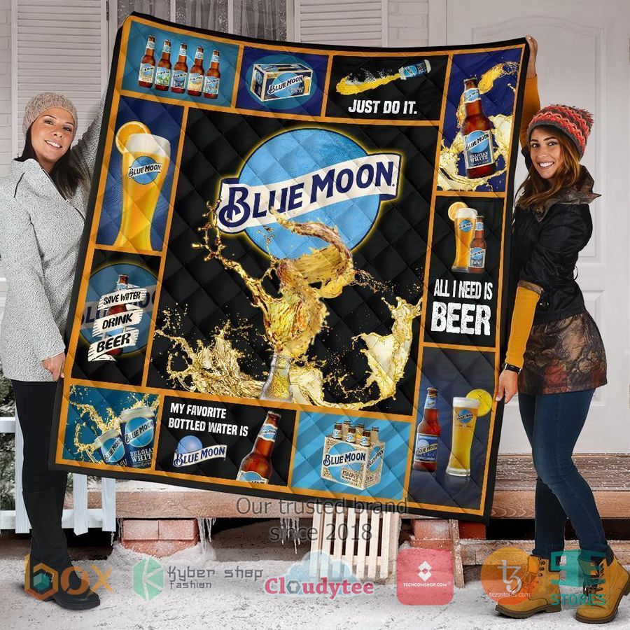 blue moon all i need is beer quilt blanket 1 29568
