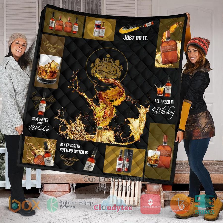 canadian club all i need is whisky quilt blanket 1 98284