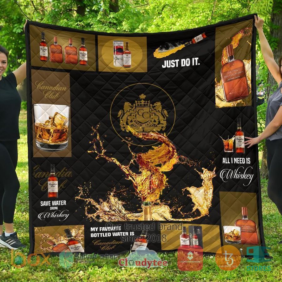 canadian club all i need is whisky quilt blanket 2 73355