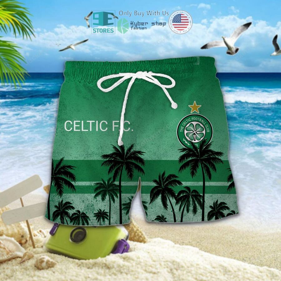 celtic football club green hawaii shirt shorts 2 52452