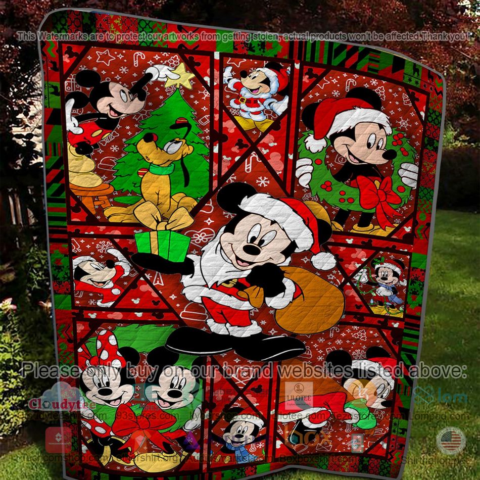 christmas mickey mouse minnie mouse quilt 2 35902