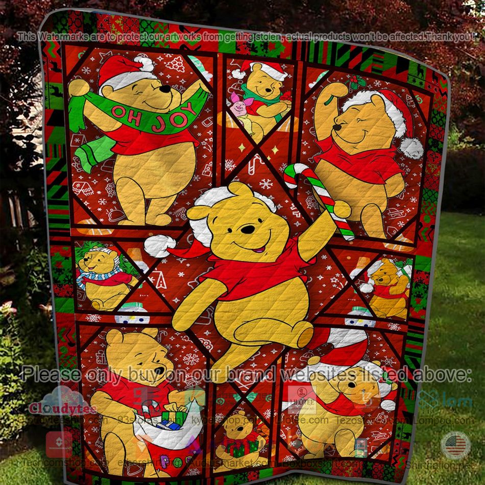 christmas winnie the pooh quilt 2 61865