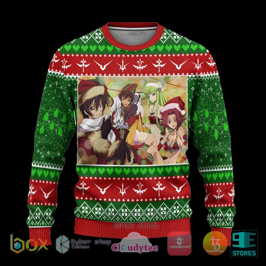 code geass anime xmas ugly christmas sweater 1 3357