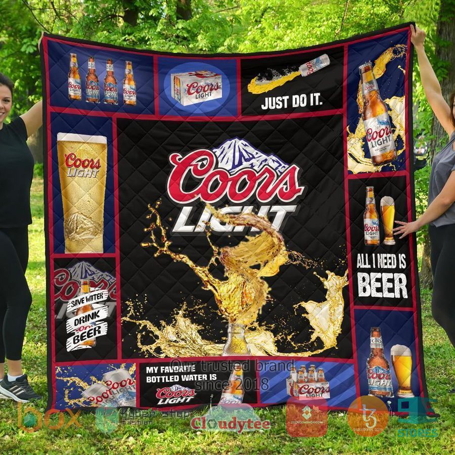 coors light all i need is beer quilt blanket 2 66680